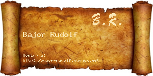 Bajor Rudolf névjegykártya